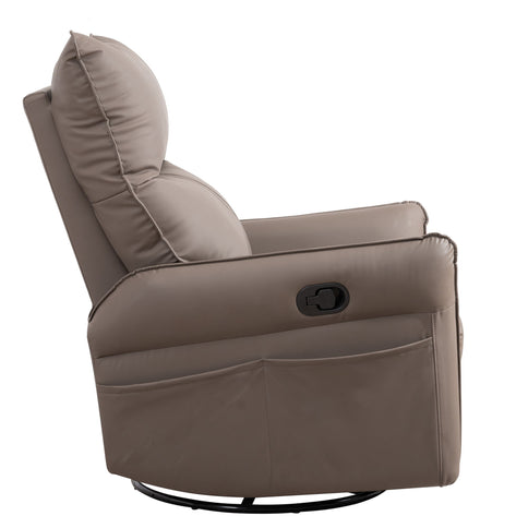 360° Modern Small Rocking Swivel Recliner Chair With Side Pocket