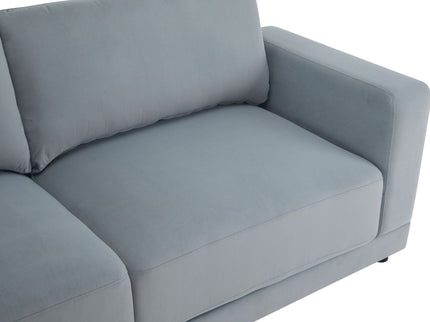 Modern Square Arm Sofa With Soft Fabric Upholstery, Deep Cushions