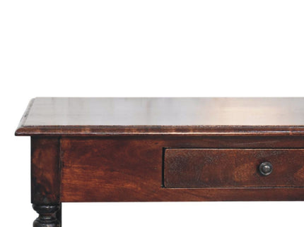 Turned Legs Drawer Table
