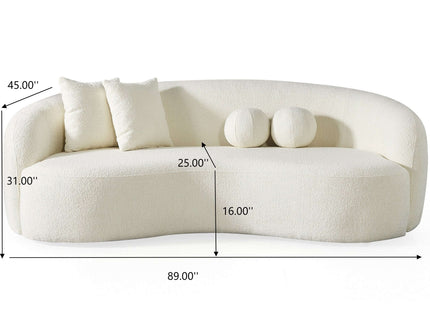 Drake - Japandi Style Curvy Boucle Sofa