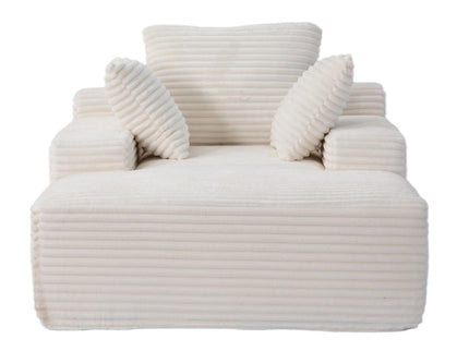 Oversized Chaise Lounge Chair Cozy Cloud Couch With 3 Throw Pillows And Wide Armrest