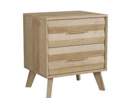 Medieval Double Drawer Bedside Table