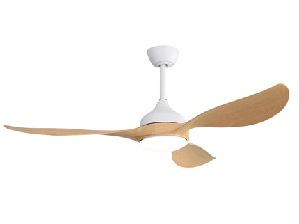 Modern Ceiling Fans Dimmable LED Light Quiet DC Reversible Motor For Indoor & Outdoor - White