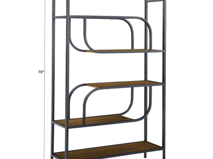 Geometric Bookcase / Display Rack - Black / Brown