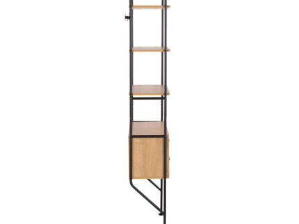 Lean - Industrial Bookcase - Black / Brown