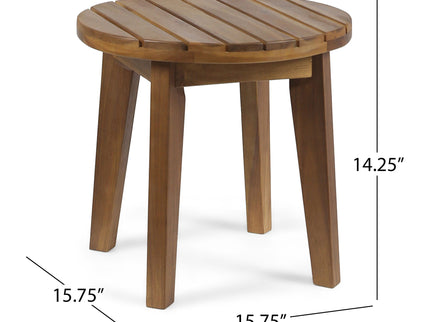 Outdoor Acacia Wood Side Table With Weather Resistance