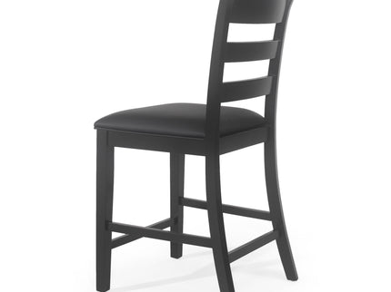 Farmhouse Upholstered Wood Counter Stools