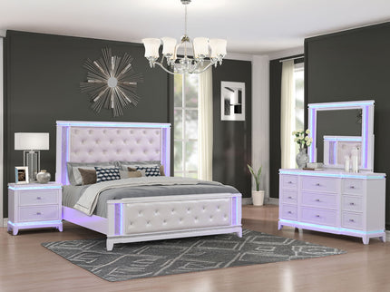 Opium - King Size Tufted Bed - White