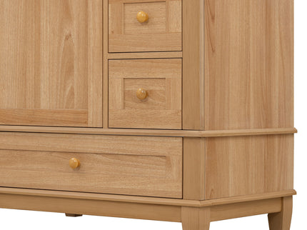 Freestanding Bathroom Vanity With Sink, Soft Close Doors & Drawers, Ample Storage - Wood