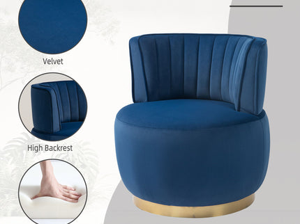 360 Degree Swivel Cuddle Barrel Accent Sofa Chair