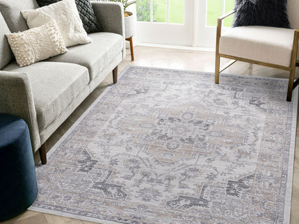 Marfi - 6' X 9' Oriental Area Rug - Ivory / Beige