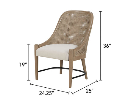 Cane Backed Host Chair Colored (Set of 2) - Sand