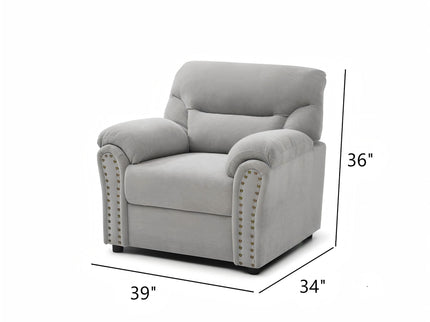 Hamilton - Chair With Hand Applied Nailhead Trim And Pillow Top Arm Cushions