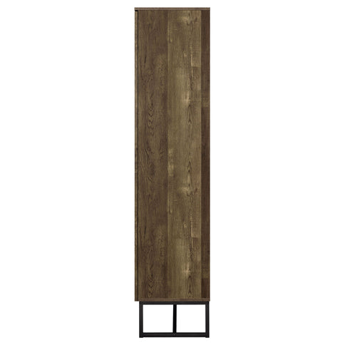 Gunderson - 8 Shelf Accent Cabinet - Oak