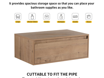 Modern Minimalist Bathroom Cabinet With Soft Close Drawers And Floating Mounting Design
