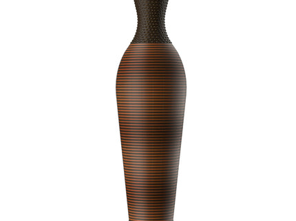 Tall Standing Designer Floor Vases With Elegant 2 Tone Finishes Ideal For Decorating Living Rooms, Bedrooms, Entryways Perfect For Decorating Your Home - Black / Gray