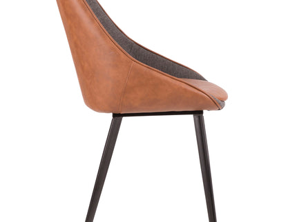 Marche - Contemporary Two Tone Chair (Set of 2) - Brown / Gray