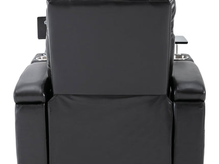 Premium Power Recliner & Storage Arms, Cupholders, Swivel Tray Table And Cell Phone Stand - Black