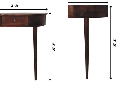 Backless Mounted Console - Brown