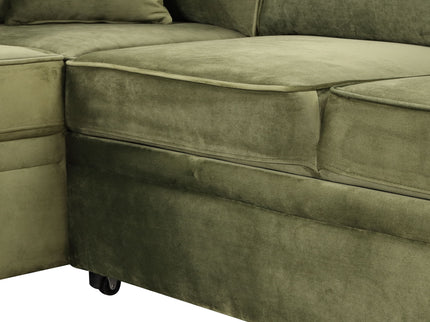 Sleeper Sofa Bed, 2 In 1 Pull Out Sofa Bed L Shape Couch With Storage Ottoman For Living Room, Bedroom Couch And Small Apartment