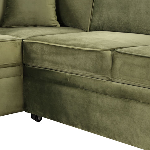 Sleeper Sofa Bed, 2 In 1 Pull Out Sofa Bed L Shape Couch With Storage Ottoman For Living Room, Bedroom Couch And Small Apartment
