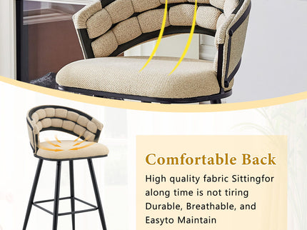 Bar Stools, Kitchen Island Counter Height Stools (Set of 2)