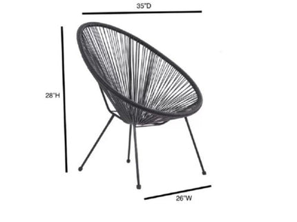 Modern Egg Shaped String Chairs (Set of 2)