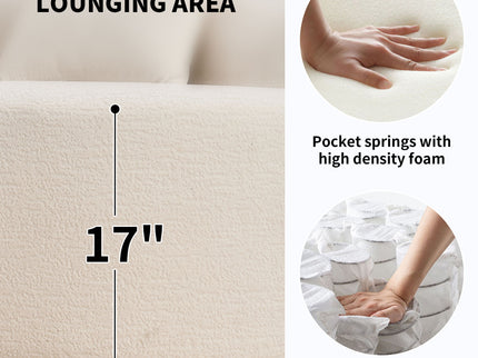 4 Seater Sofa With Fabric, 30D, 60 Hardness Full Sponge, 4 Pillow For Living Room, Home Furniture Sleeper Sectional Sofa For Apartment