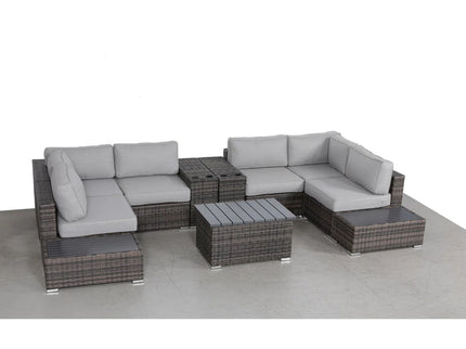 Wicker Sectional Seating Group With Cushions