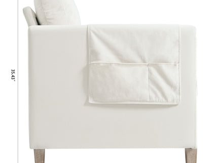 Comfortable Solid Wood Three-Seater Sofa, Soft Cushions, Durable And Long-Lasting, 79.5" Sofa Couch For Living Room