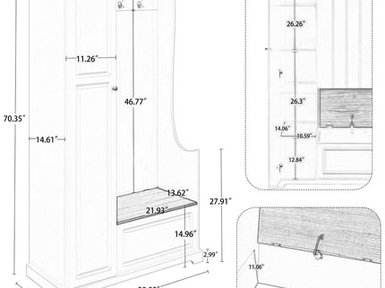 Hall Tree With Flip Up Bench