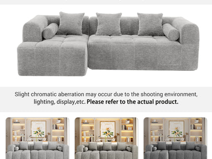 Sectional Free Combined Sofa With 2 Side Pockets