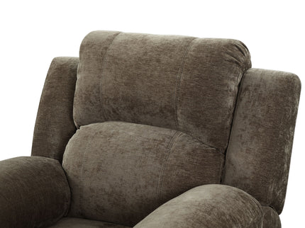 Upholstered Manual Recliner Chair With 3 Adjustable Backrest Positions