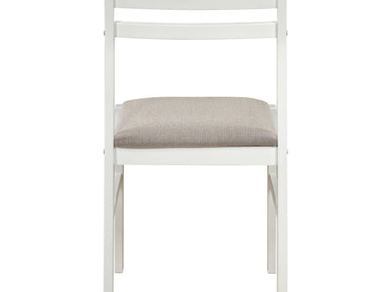 Cliff - 3 Piece Round Drop Leaf Dining Table Set With Ladderback Chairs - White