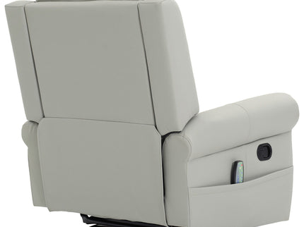 Manual Recliner Chair With 270 Degree Swivel, Massage & Heating, Dual Reclining Positions