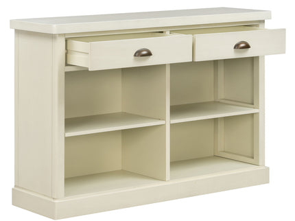 Console Table With 2 Drawers And Open Shelves