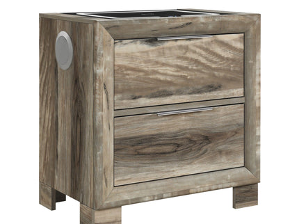 Callisie - Nightstand With Wireless Charging Top - Brown