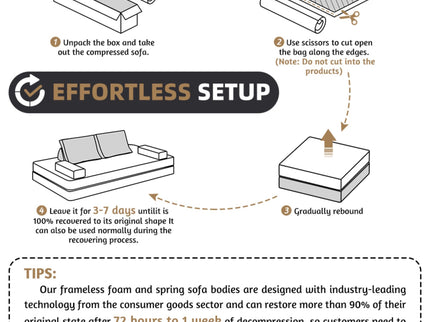 Multifunctional Convertible Sofa Bed With 2 Tumbler Backrests And 2 Pillows, Deep Seat Couch