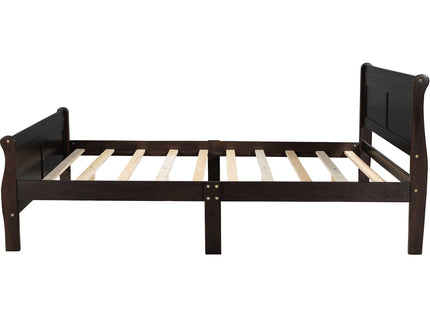 Platform Bed Frame Mattress Foundation Sleigh Bed With Headboard / Footboard / Wood Slat Suppor
