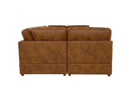 Modular Upholstered Sectional, Medium Firm Seat Cushion, Custom Configuration - Brown