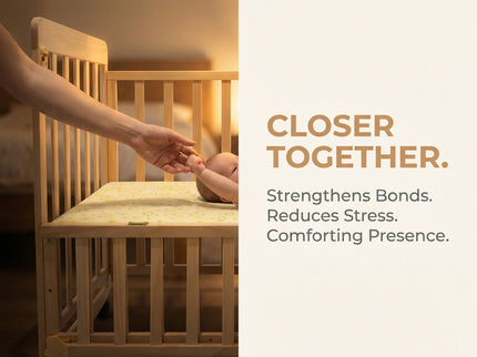 Portable Bedside Bassinet With 3 Heights, Mini Crib For Newborns - Natural Wood