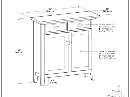Redmond - Entryway Cabinet With Adjustable Shelves And Drawers - Brown