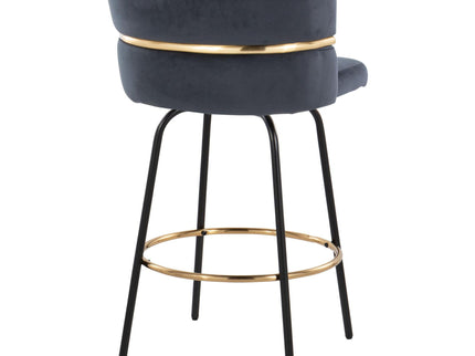 Cinch - Contemporary Fixed Height Counter Stool With Swivel & Round Footrest (Set of 2)