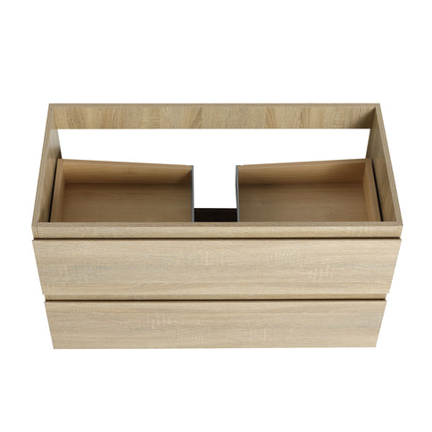 Wall Mounted Bathroom Vanity And Sink, 2 Soft Close Drawers