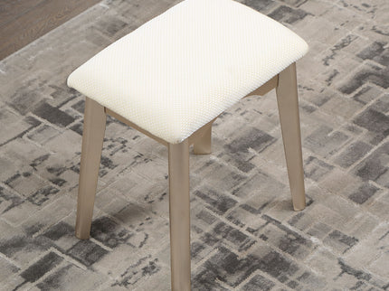 Maly - Contemporary Wood Vanity And Stool Set - Gold