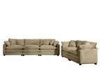 Light Brown / 2 Pc. 3 Seater Sofa, 2 Seater Sofa