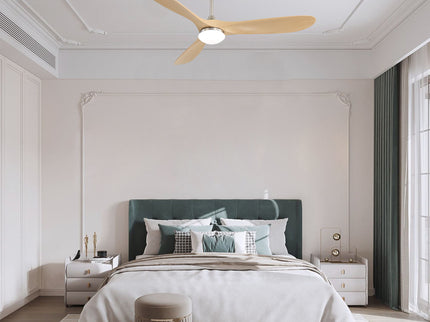 Smart Ceiling Fan With Lights, 3 Blades, Reversible Quiet DC Motor For Indoor