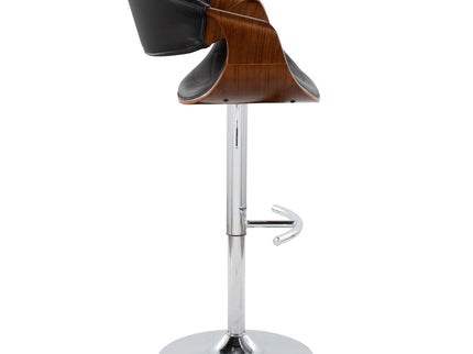 Symphony - Mid Century Modern Adjustable Barstool & Swivel With Rounded T Footrest (Set of 2)