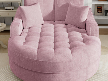 Modern Chaise Lounge Upholstered Sofa Couch With Tufted Seat And Detachable Pillows For Living Room