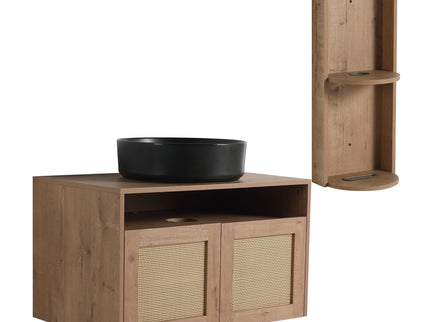 Bathroom Vanity & Art Sink And Storage Rack, Float Mounting Design